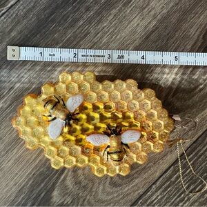 Sparkly Bee Honeycomb Ornament